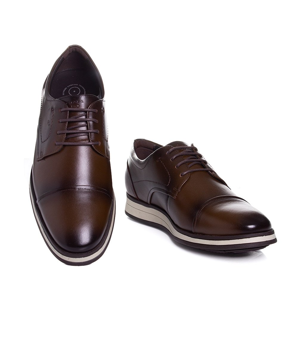 Sapato Masculino Jota Pe Air Morgan Couro Marrom Marrom 3