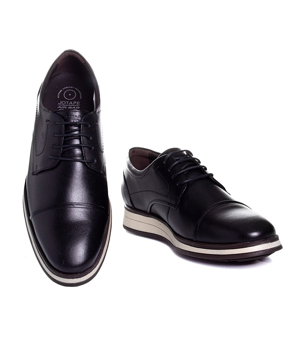 Sapato Masculino Jota Pe Air Morgan Couro Preto Preto 3