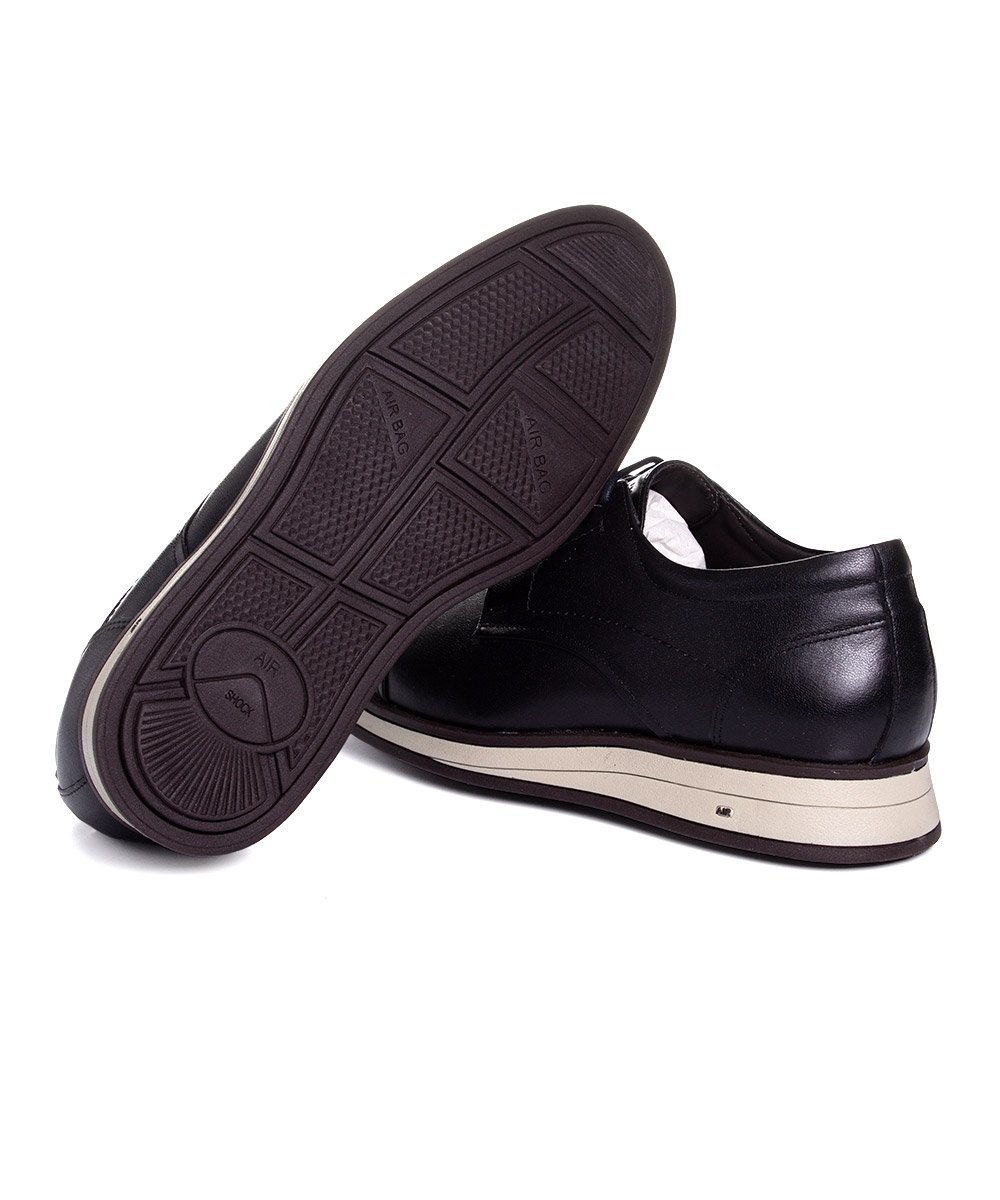 Sapato Masculino Jota Pe Air Morgan Couro Preto Preto 4