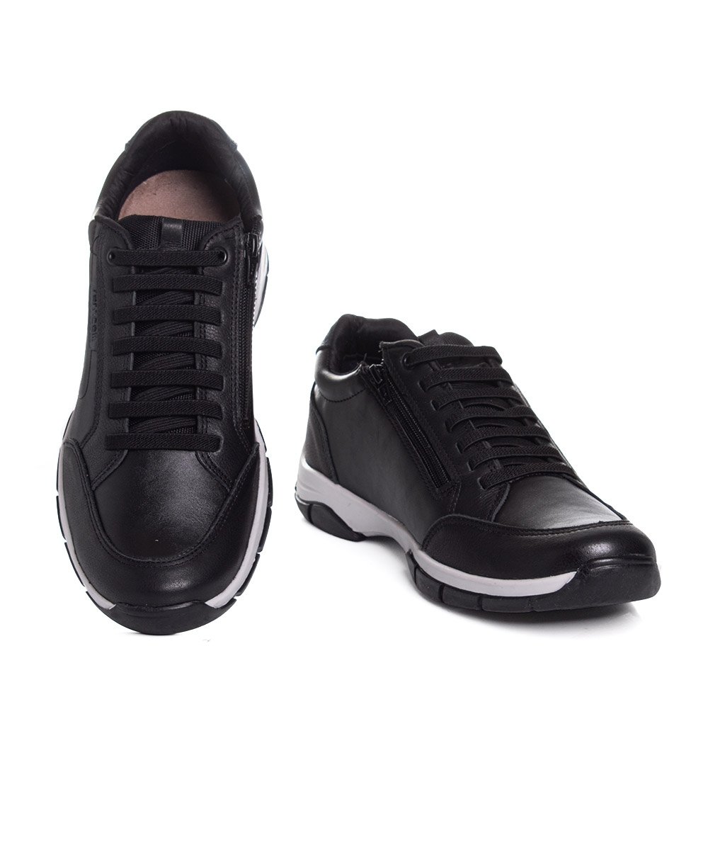 Sapatênis Ferriceli Radption Tam-Especial Couro Preto Preto 4