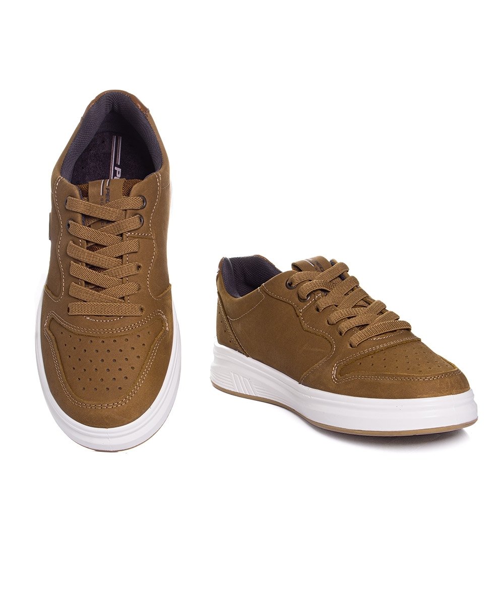 Tênis Masculino Pegada Casual Couro Chocolate Marrom 3