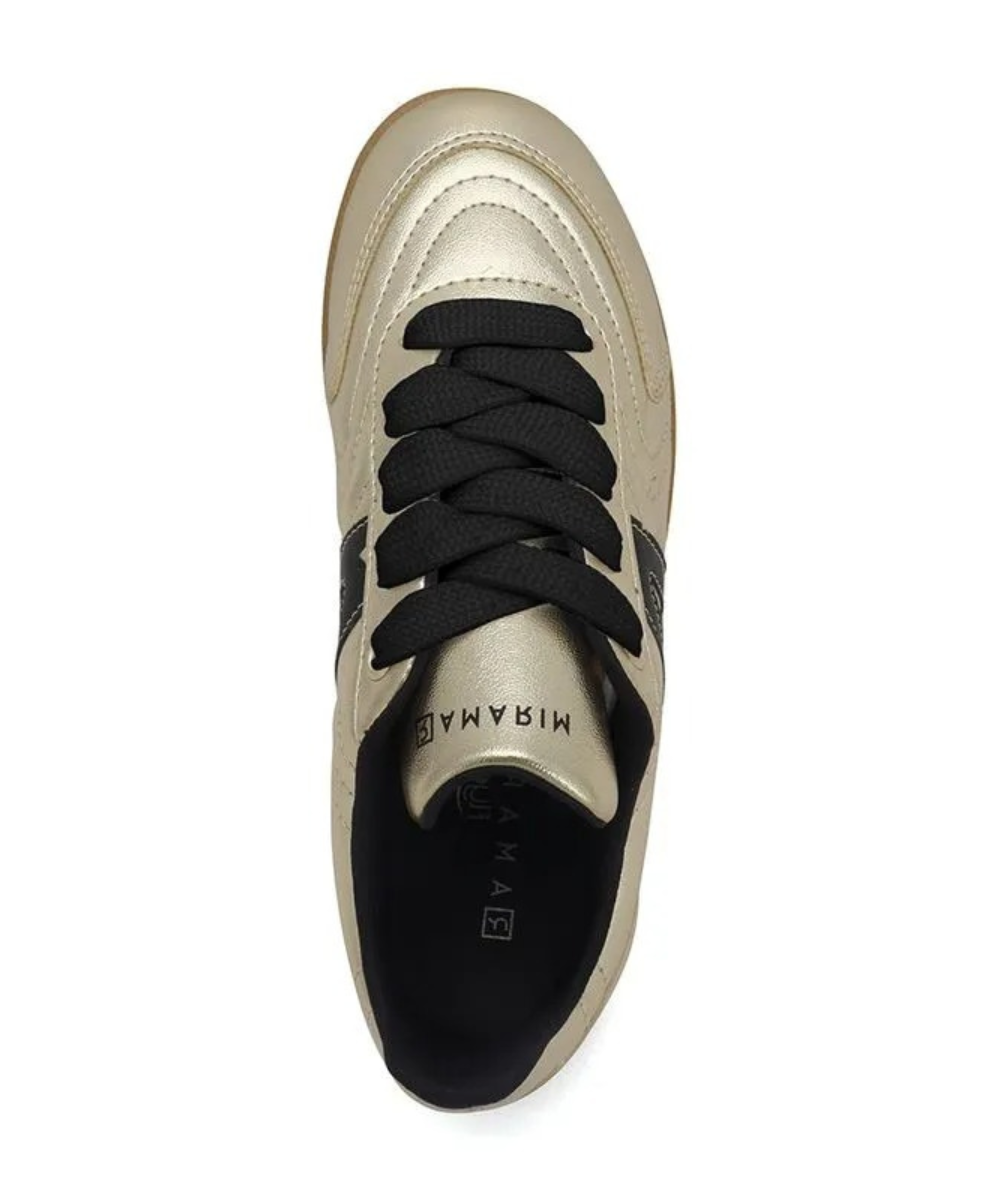 Tênis Casual Ramarim Clássico Metalizado Ouro Dourado 5