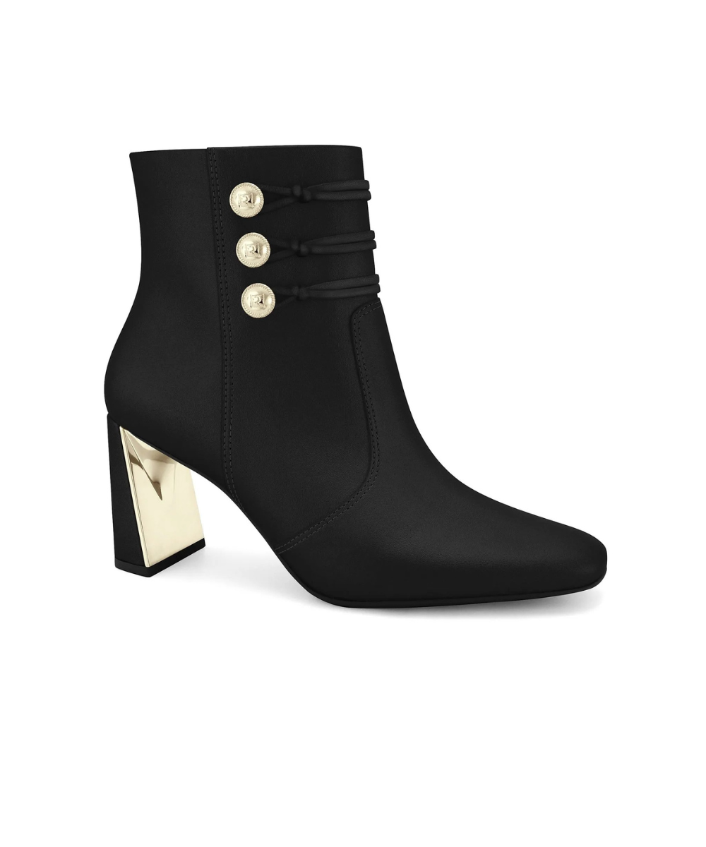 Bota Ramarim Rum Cano Baixo Salto Alto Preto