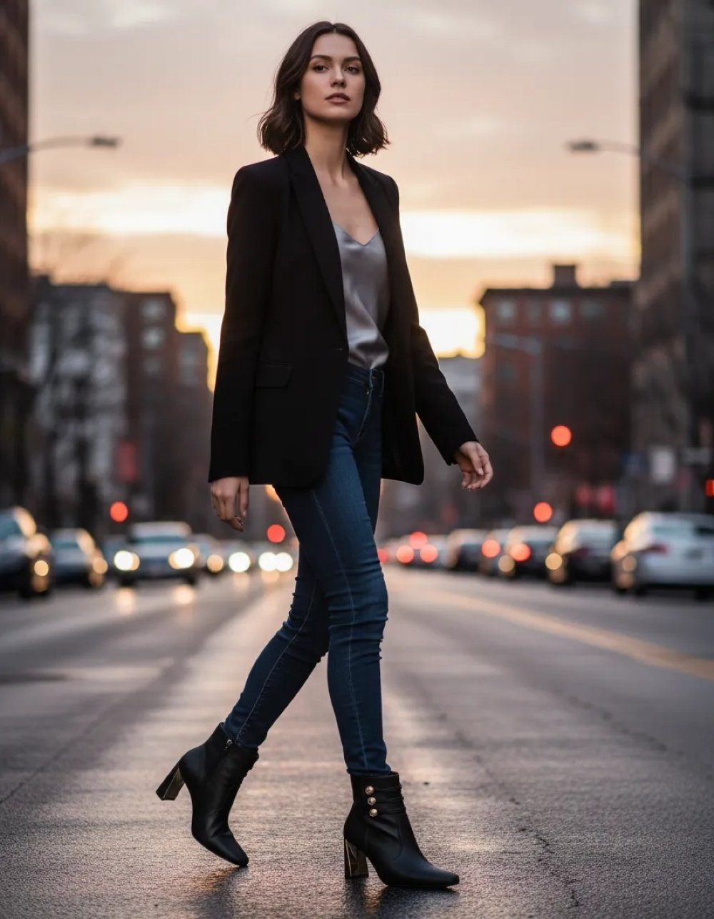 Bota Ramarim Rum Cano Baixo Salto Alto Preto Preto 3