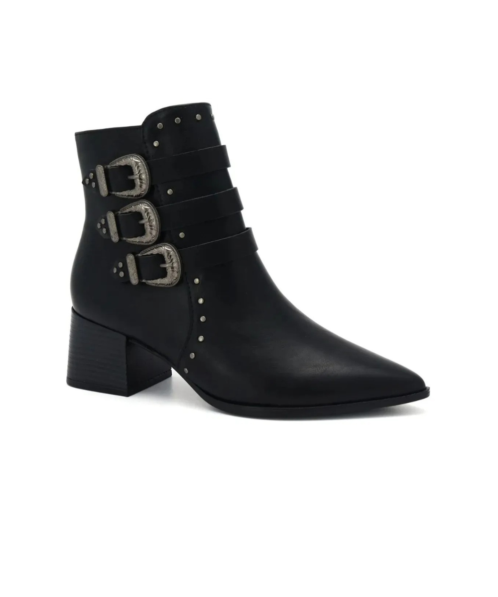 Bota Ramarim Cano Curto Salto Médio Bloco Preto