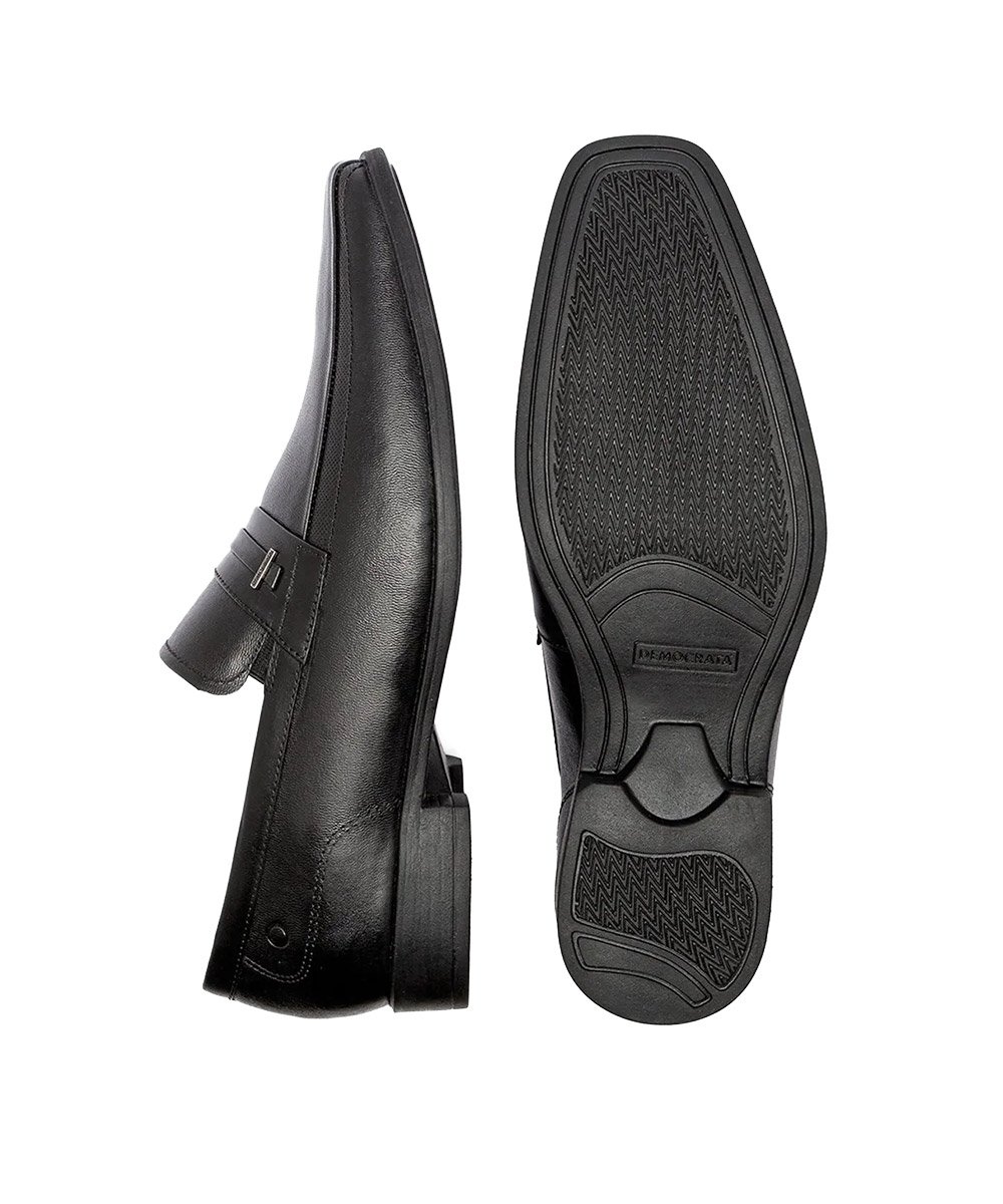 Sapato Masculino Democrata Unique Couro Preto Preto 4