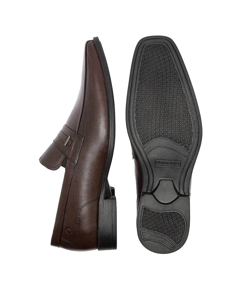Sapato Masculino Democrata Unique Couro Café Marrom 4