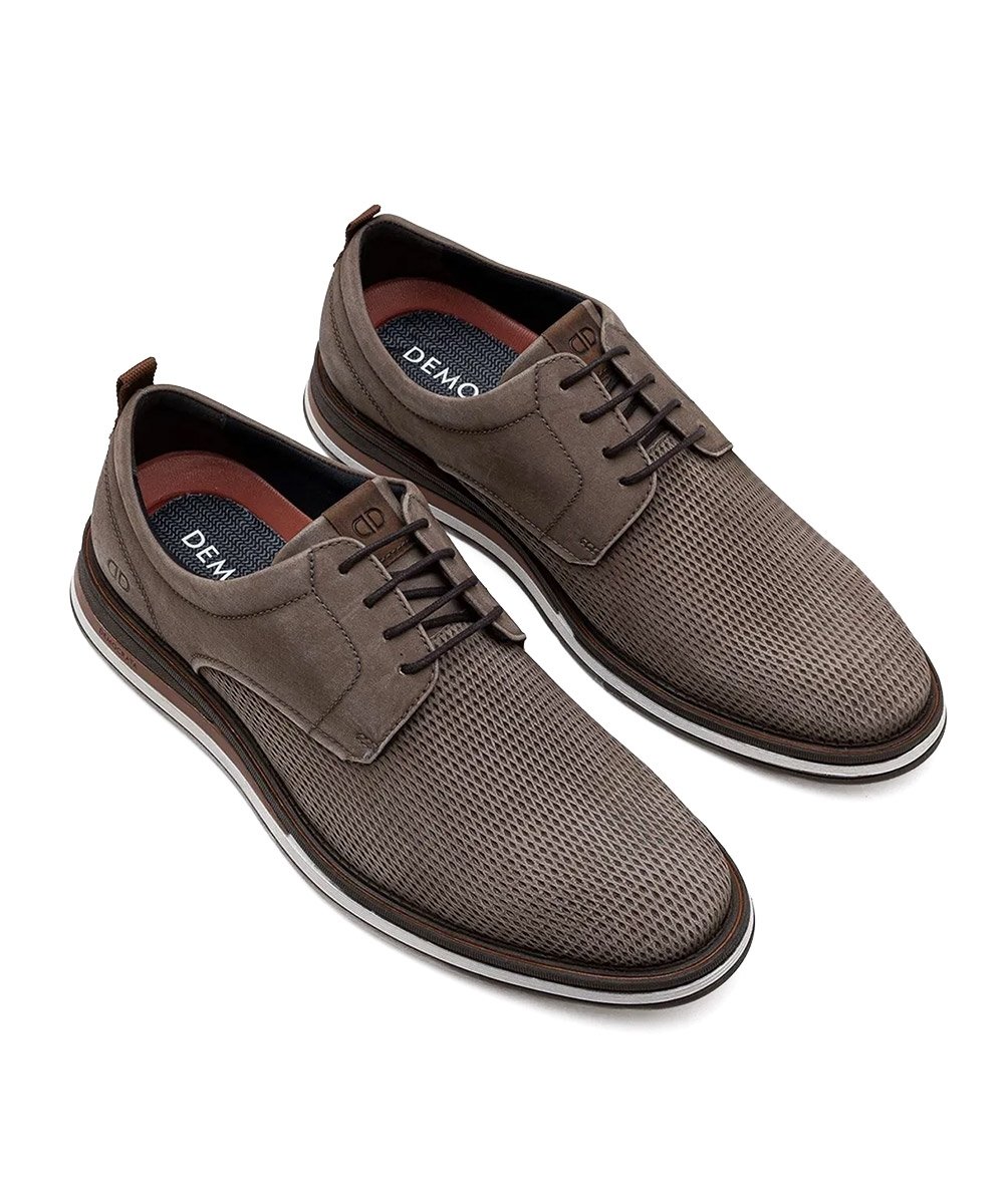 Sapato Masculino Democrata Metropolitan Couro Bege Marrom 2