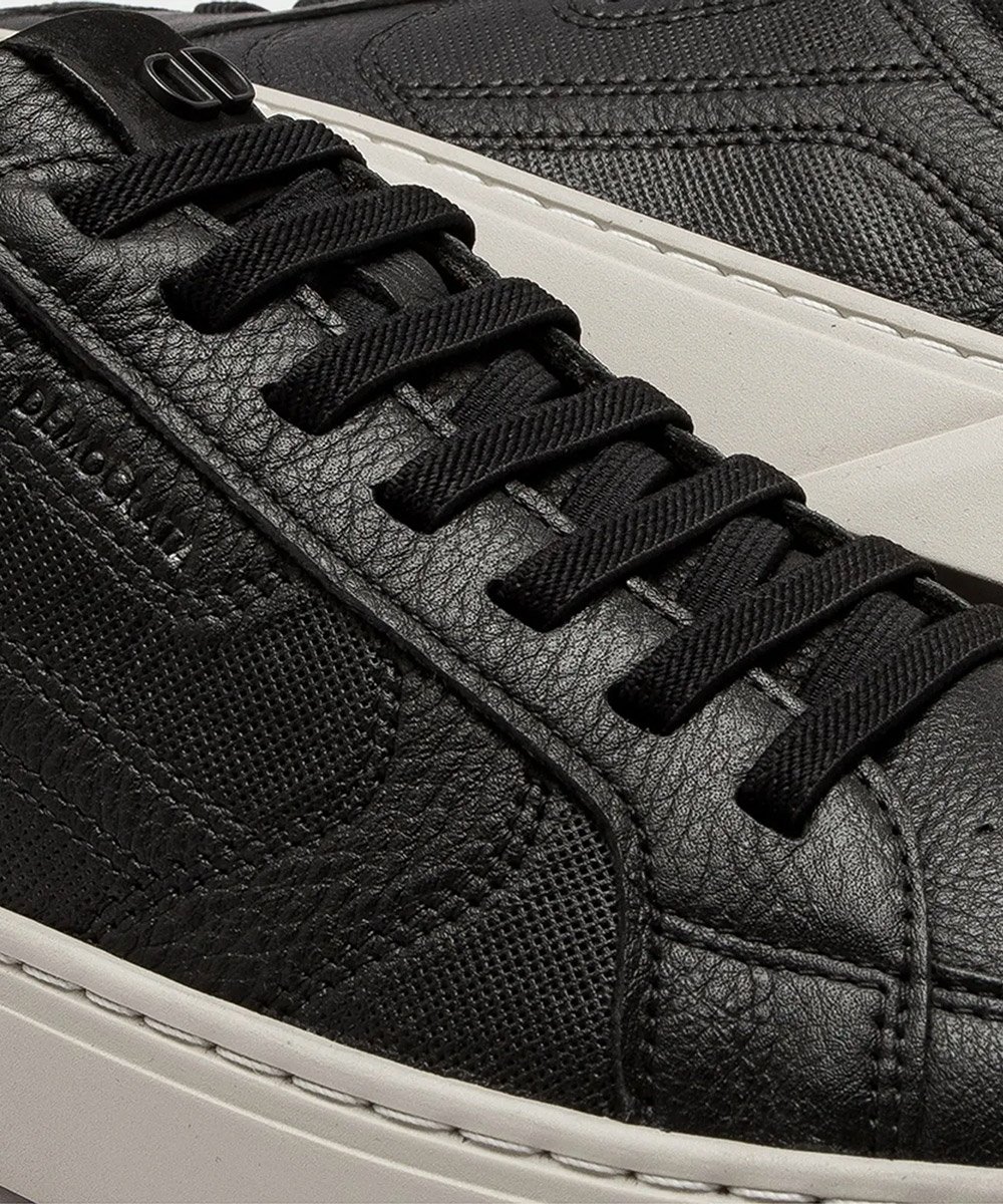 Tênis Masculino Democrata Bill Couro Preto Preto 3