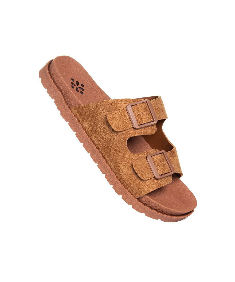 Tamanco Flatform Pixolé Fivelas Brk Caramelo Marrom 2