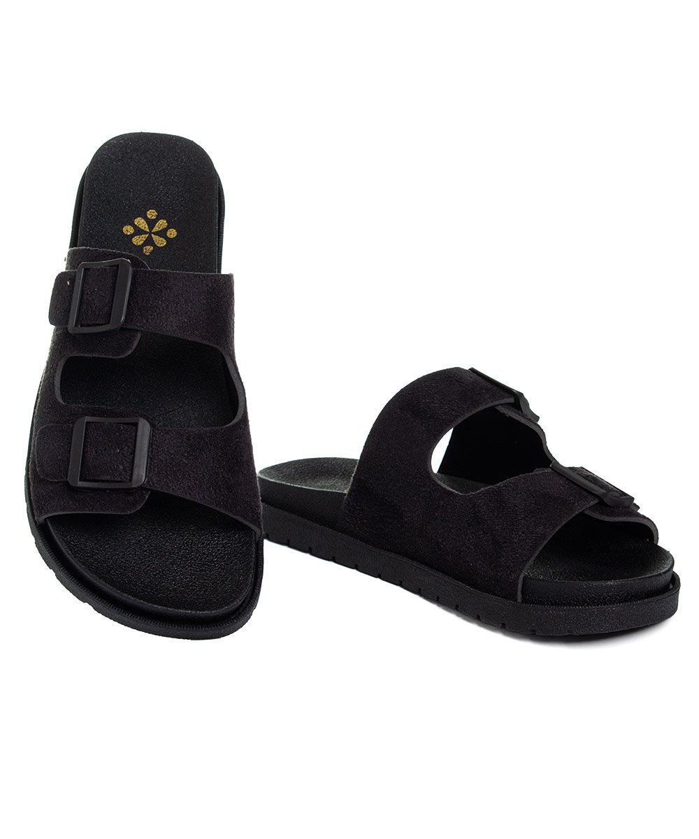 Tamanco Flatform Pixolé Fivelas Brk Preto Preto 2
