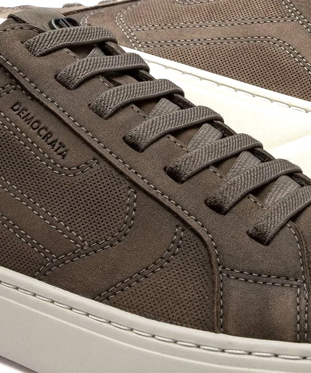 Tênis Masculino Democrata Bill Couro Marrom Marrom 3