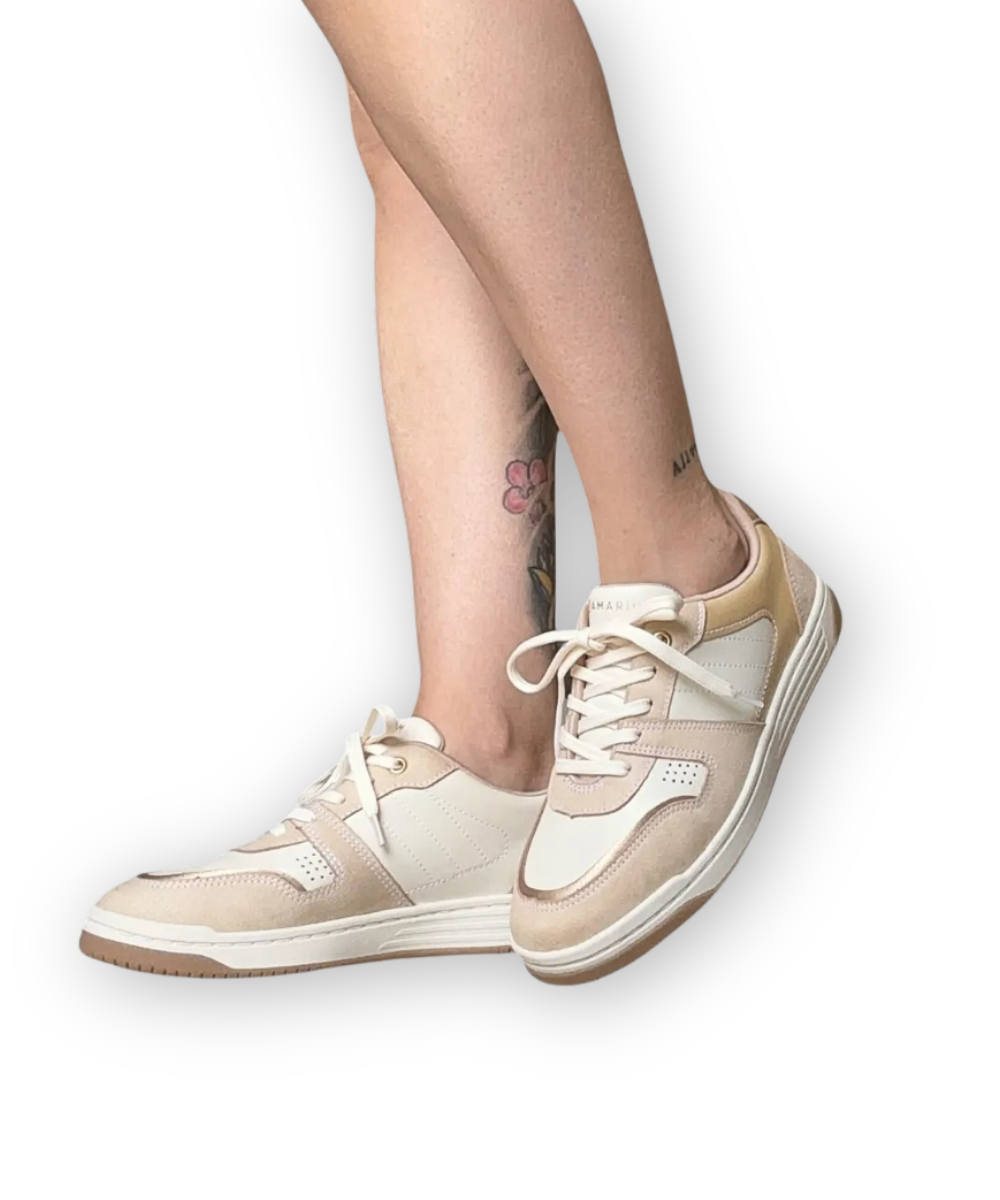 Tênis Casual Ramarim Camurça Bege Branco/Bege 3
