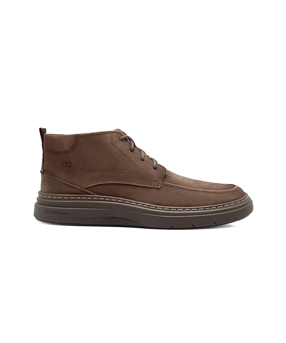 Bota Masculina Democrata Grid Couro Castanho