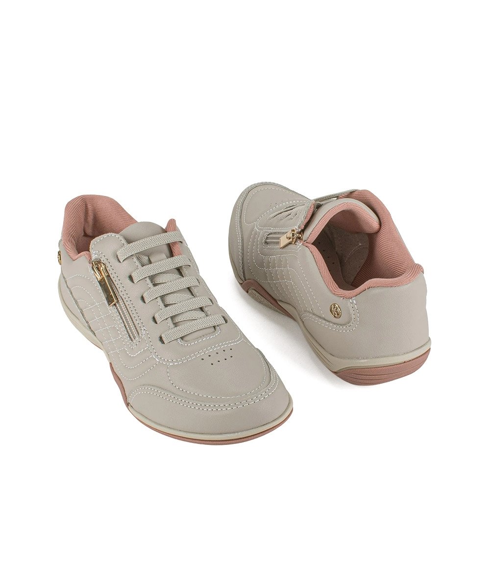 Tênis Feminino Kolosh Casual Ziper Cinza Cinza 3