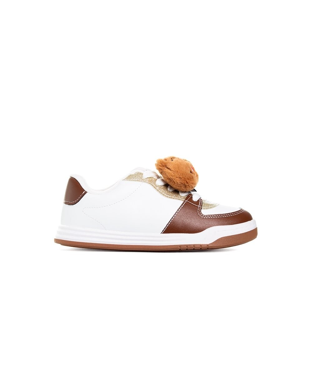 Tênis Infantil Molekinha Capivara Branco/Bege