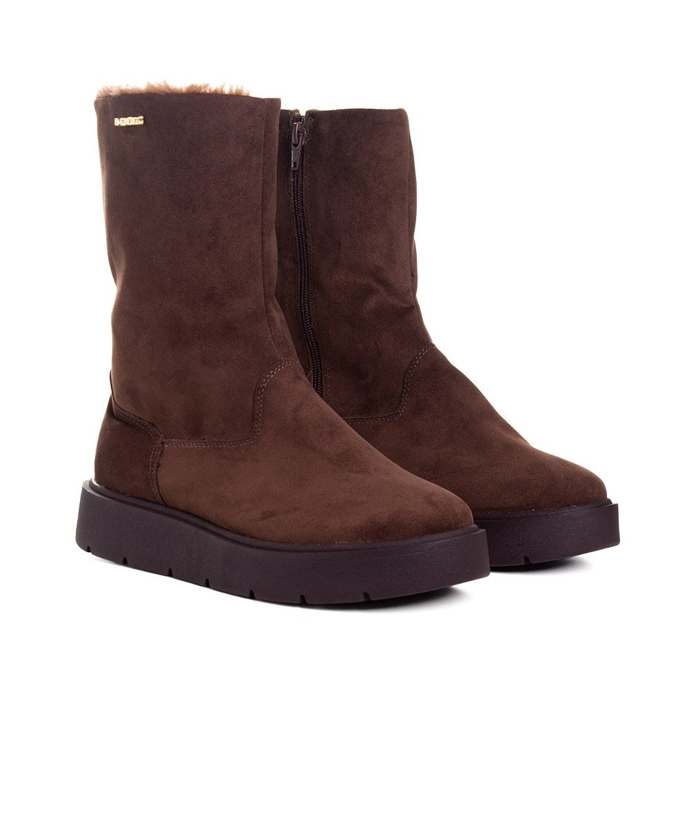 Bota Feminina Quiz Forrada Pelos Inverno Marrom Marrom 3