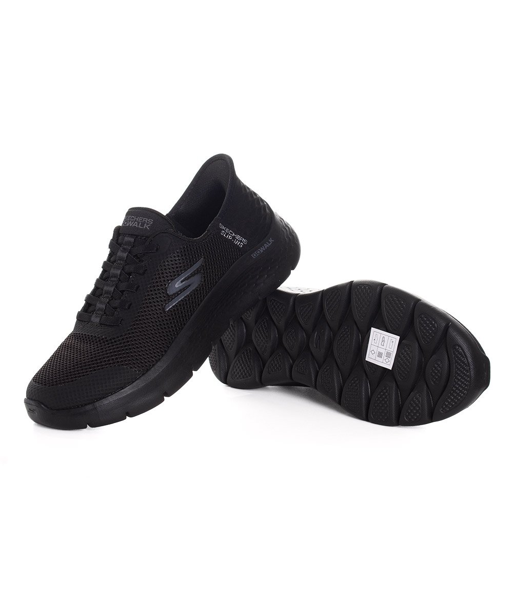 Tênis Feminino Skechers Go Walk Flex Slip-Ins Preto Preto 4