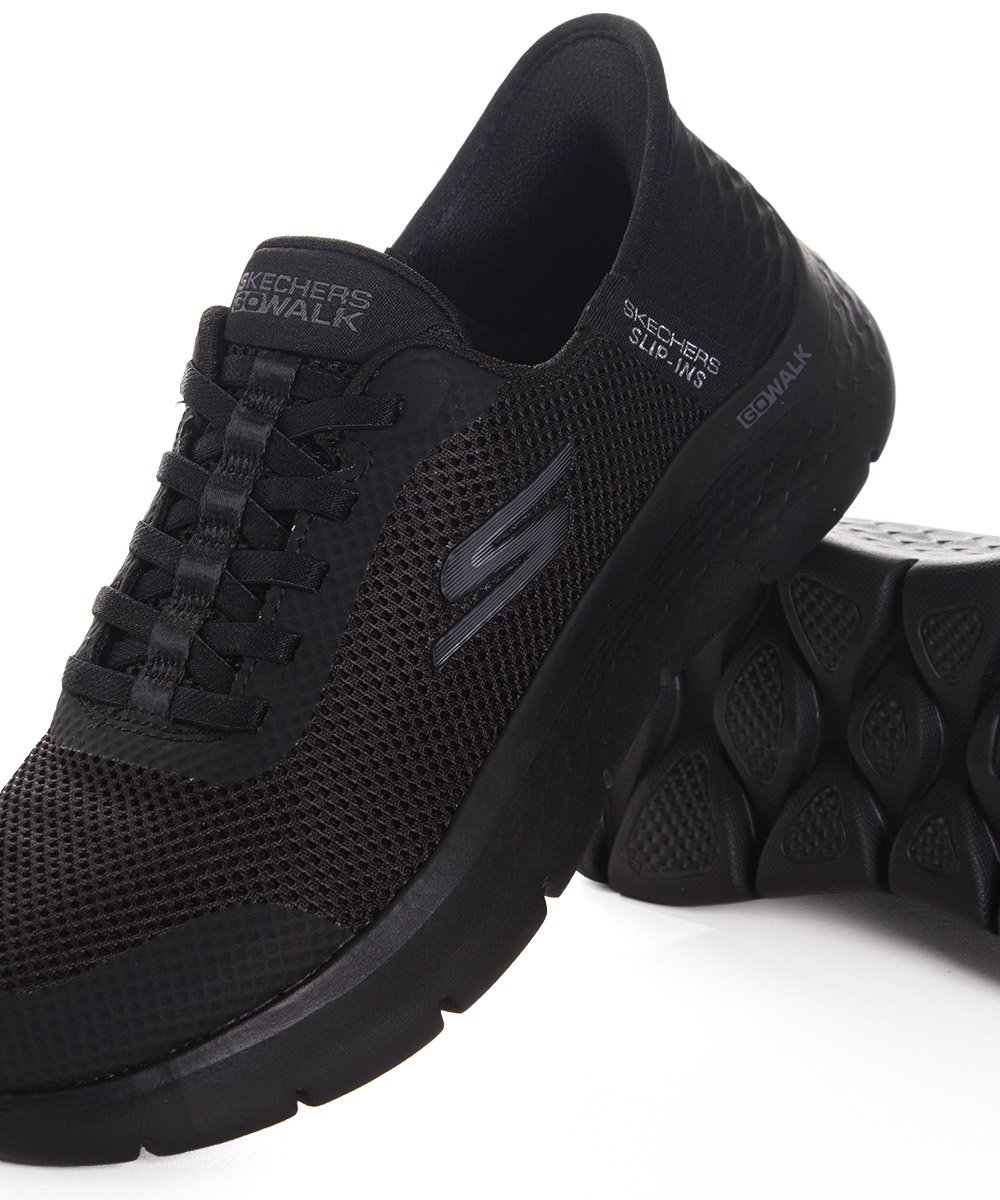 Tênis Feminino Skechers Go Walk Flex Slip-Ins Preto Preto 5