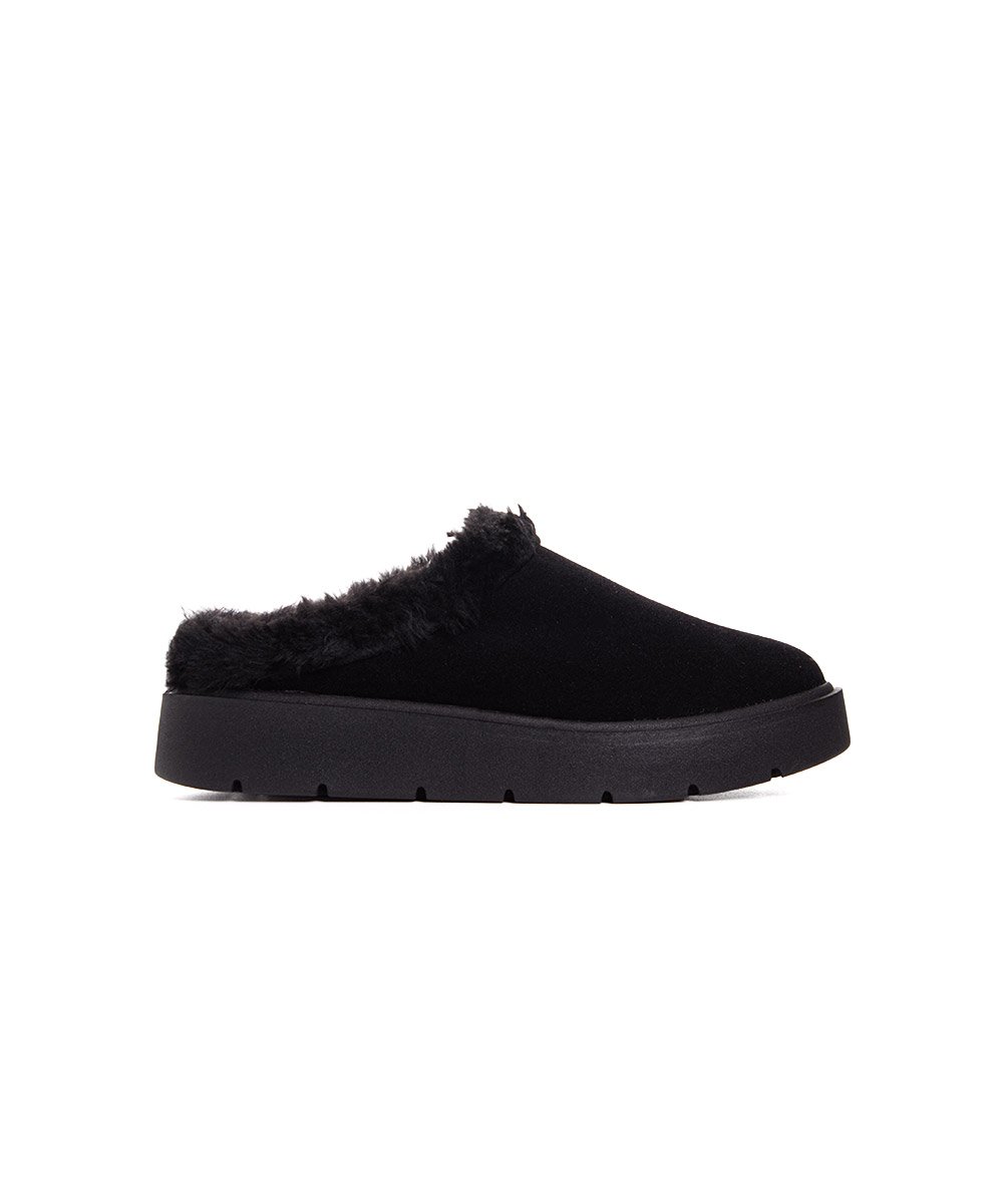 Mule Feminino Quiz Clog Forrado Preto Preto 2