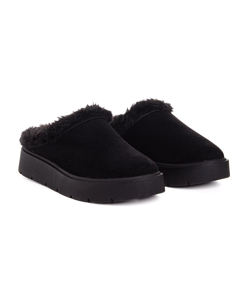 Mule Feminino Quiz Clog Forrado Preto Preto 4