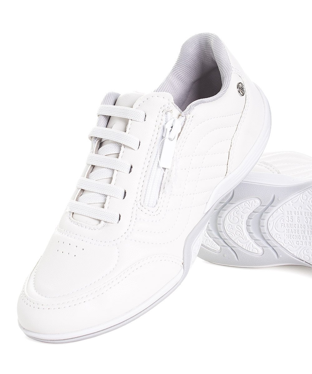 Tênis Feminino Kolosh Casual Ziper Branco Branco 4
