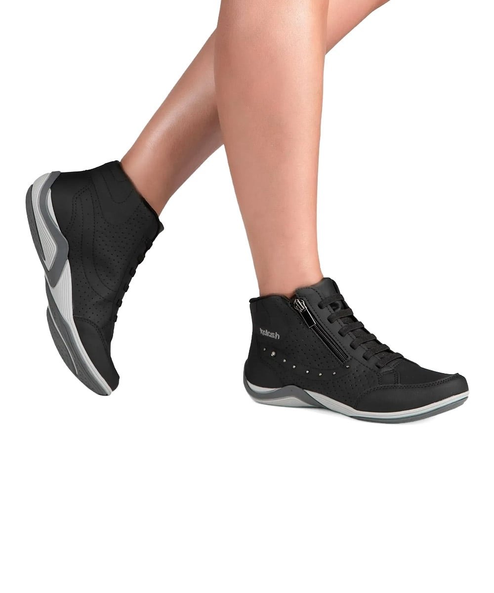 Tênis Feminino Kolosh Cano Alto Gel Preto Preto 2
