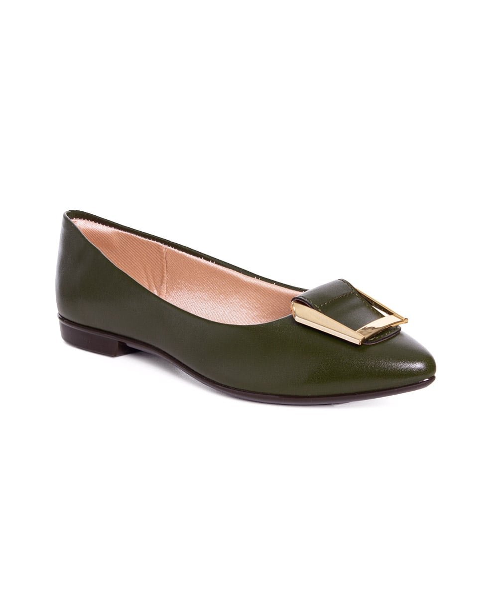 Sapatilha Pixolé Bico Fino Confort Verde Verde 2