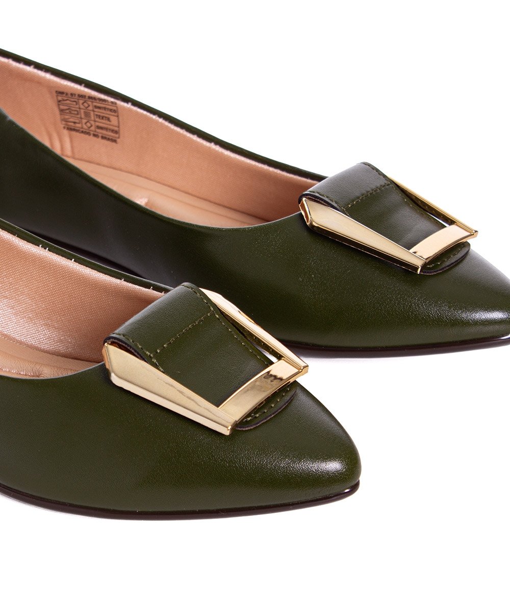 Sapatilha Pixolé Bico Fino Confort Verde Verde 4