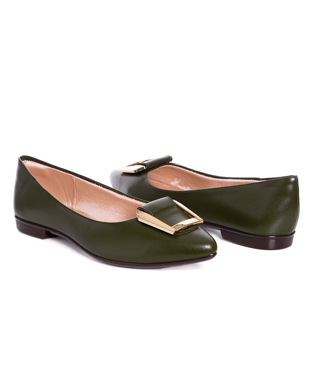 Sapatilha Pixolé Bico Fino Confort Verde Verde 6