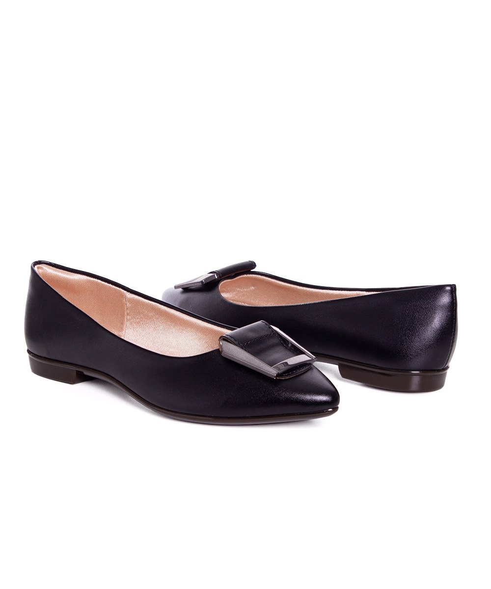 Sapatilha Pixolé Bico Fino Confort Preto Preto 6