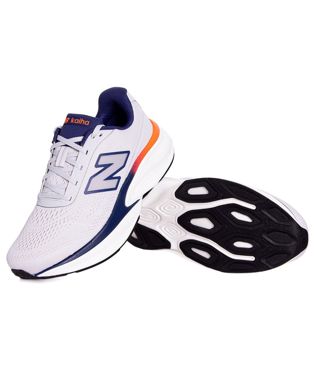 Tênis New Balance Fresh Foam Kaiha Cinza/Marinho Cinza 4