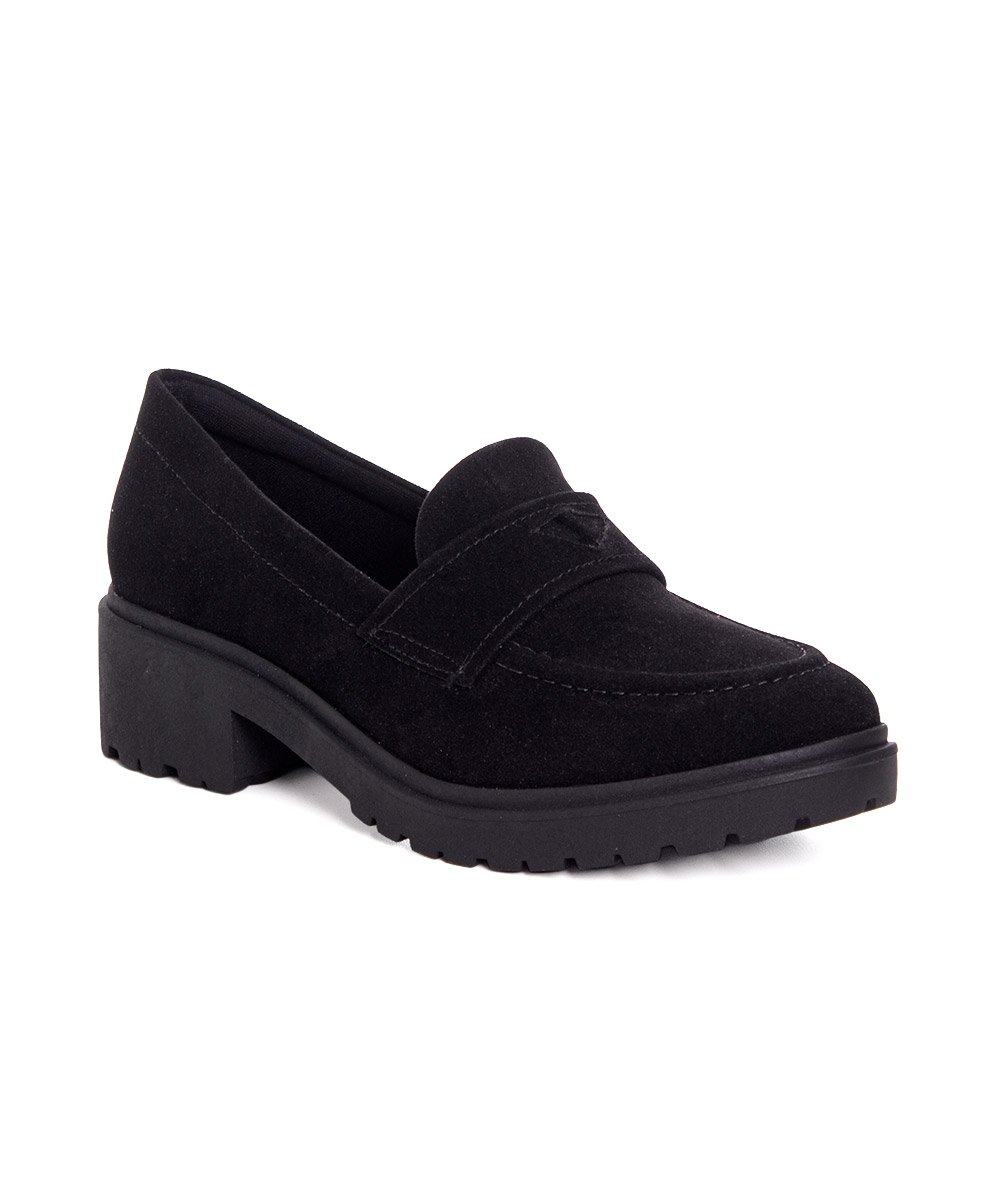Mocassim Feminino Quiz Salto Tratorado Preto Preto 2