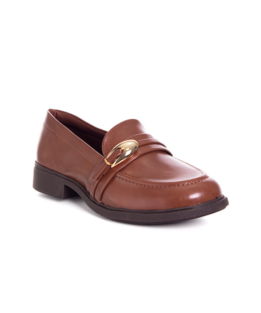 Mocassim Feminino Quiz Salto Bloco Caramelo Caramelo 2