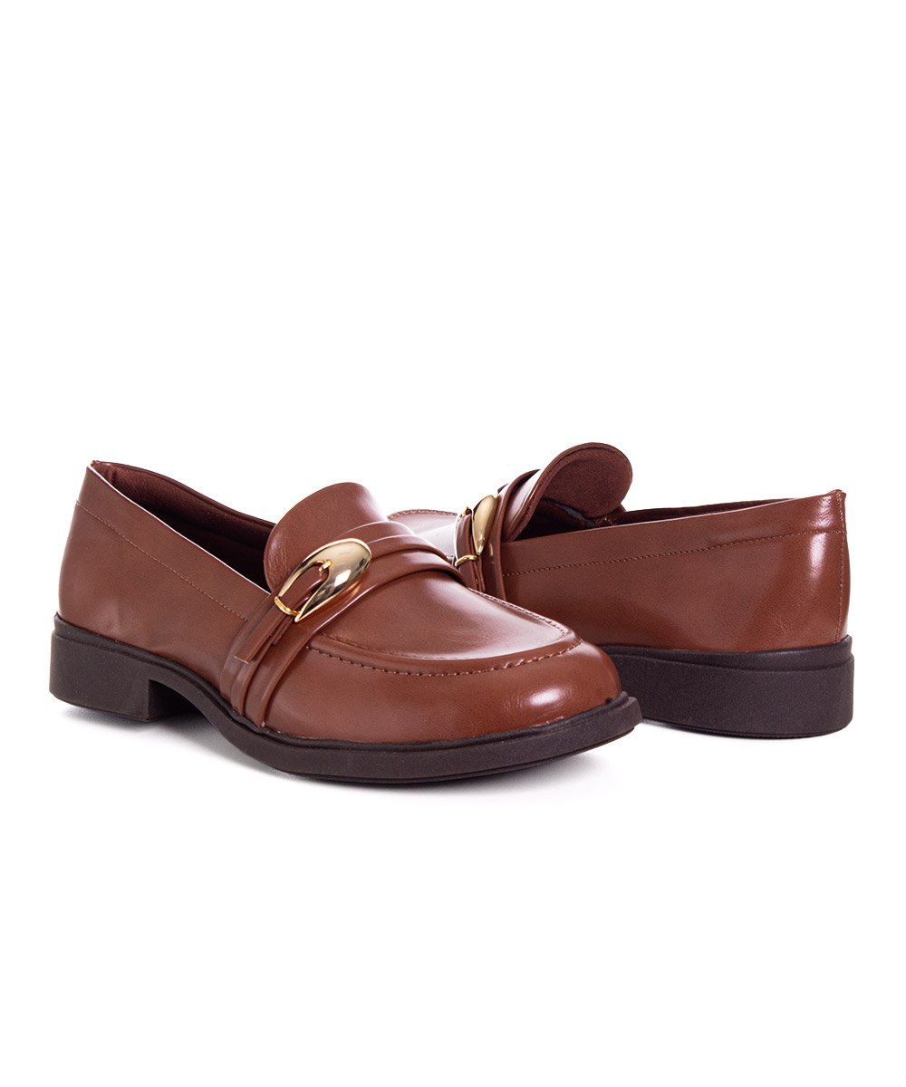 Mocassim Feminino Quiz Salto Bloco Caramelo Caramelo 3
