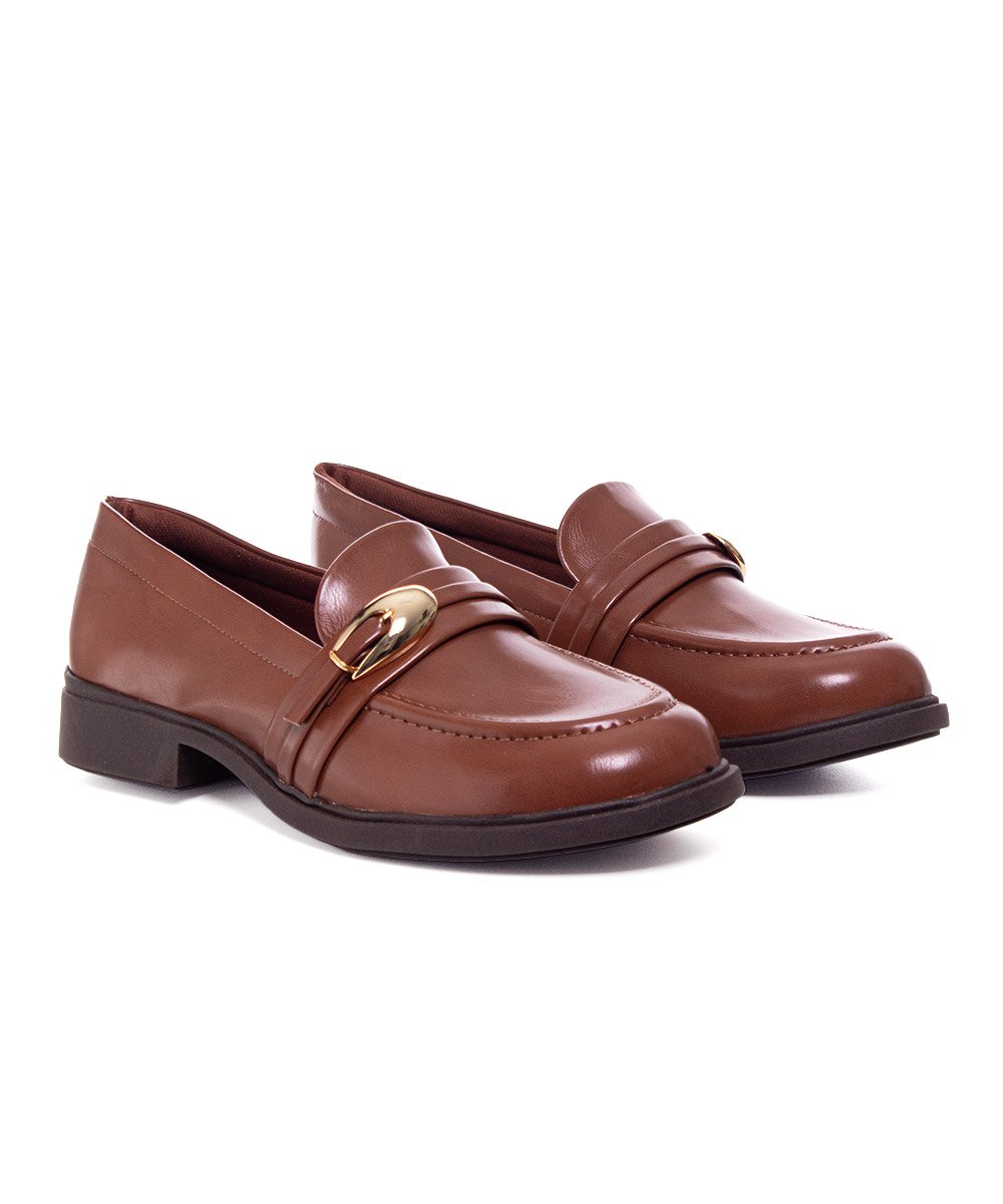 Mocassim Feminino Quiz Salto Bloco Caramelo Caramelo 4