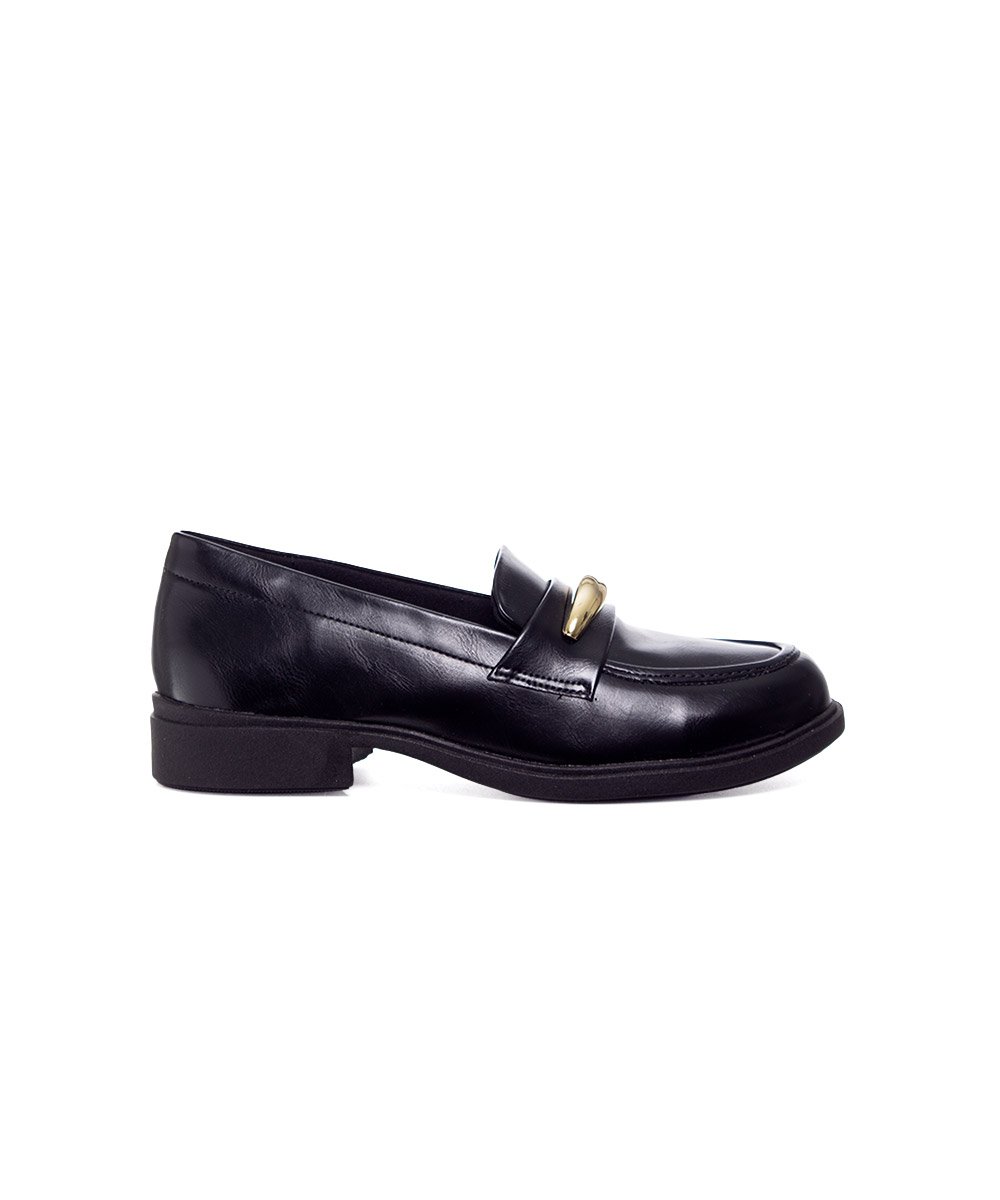 Mocassim Feminino Quiz Salto Bloco Preto