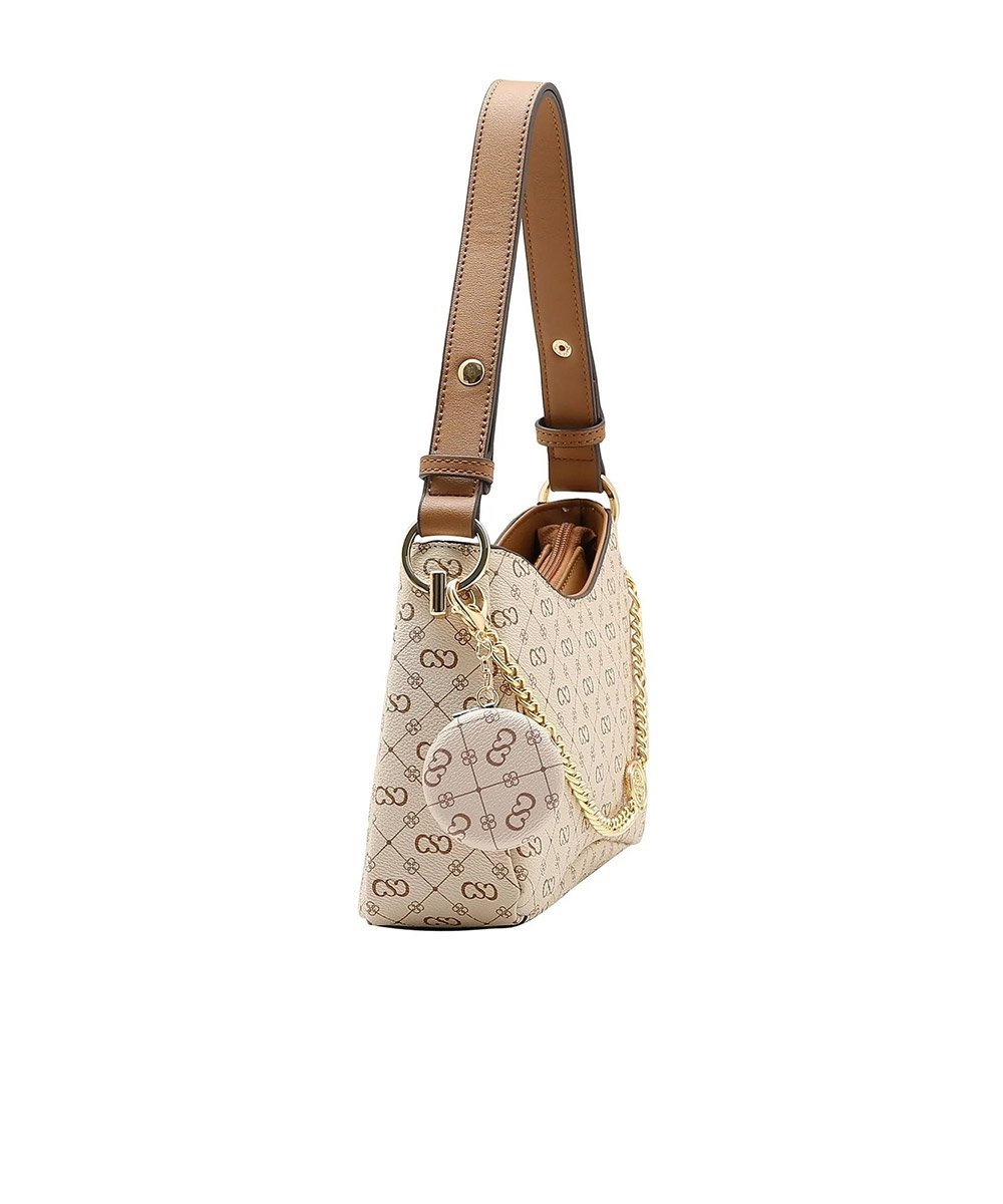 Bolsa Feminina Chenson Monograma Elegance Bege Bege 2