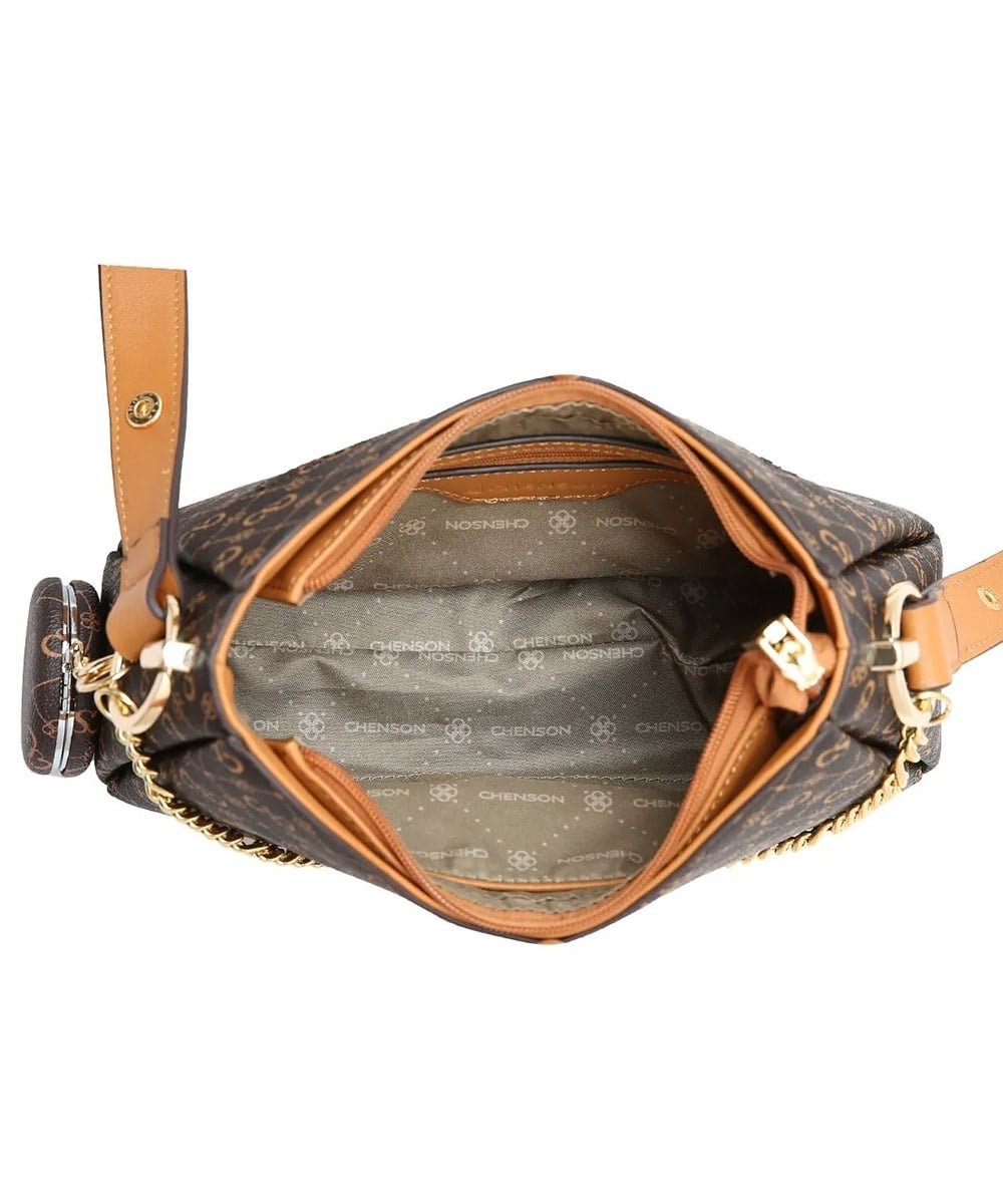 Bolsa Feminina Chenson Monograma Elegance Café Café 4