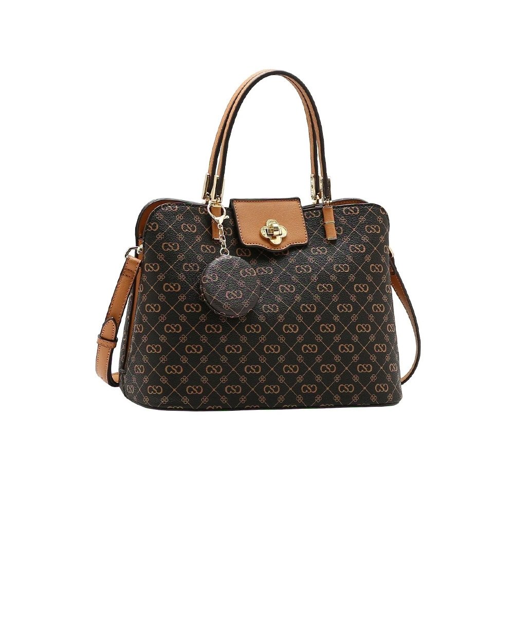 Bolsa Mão Chenson Monograma Elegance Café