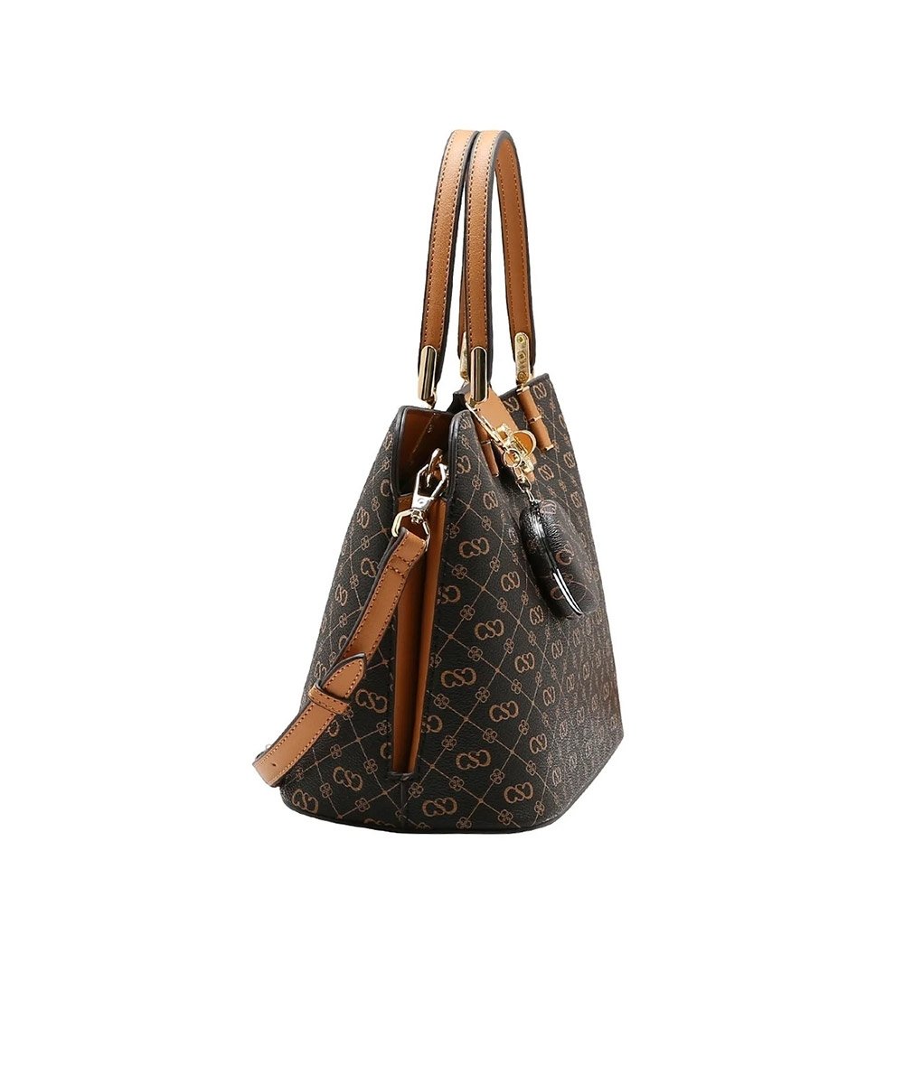 Bolsa Mão Chenson Monograma Elegance Café Café 2