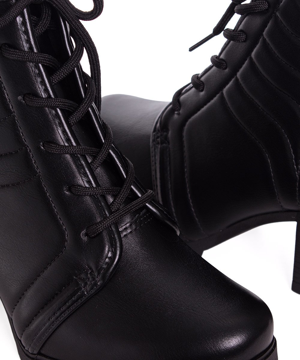 Bota Cano Curto Dakota Matelassê Preto Preto 4