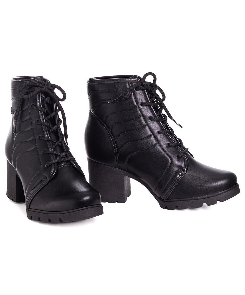 Bota Cano Curto Dakota Matelassê Preto Preto 5