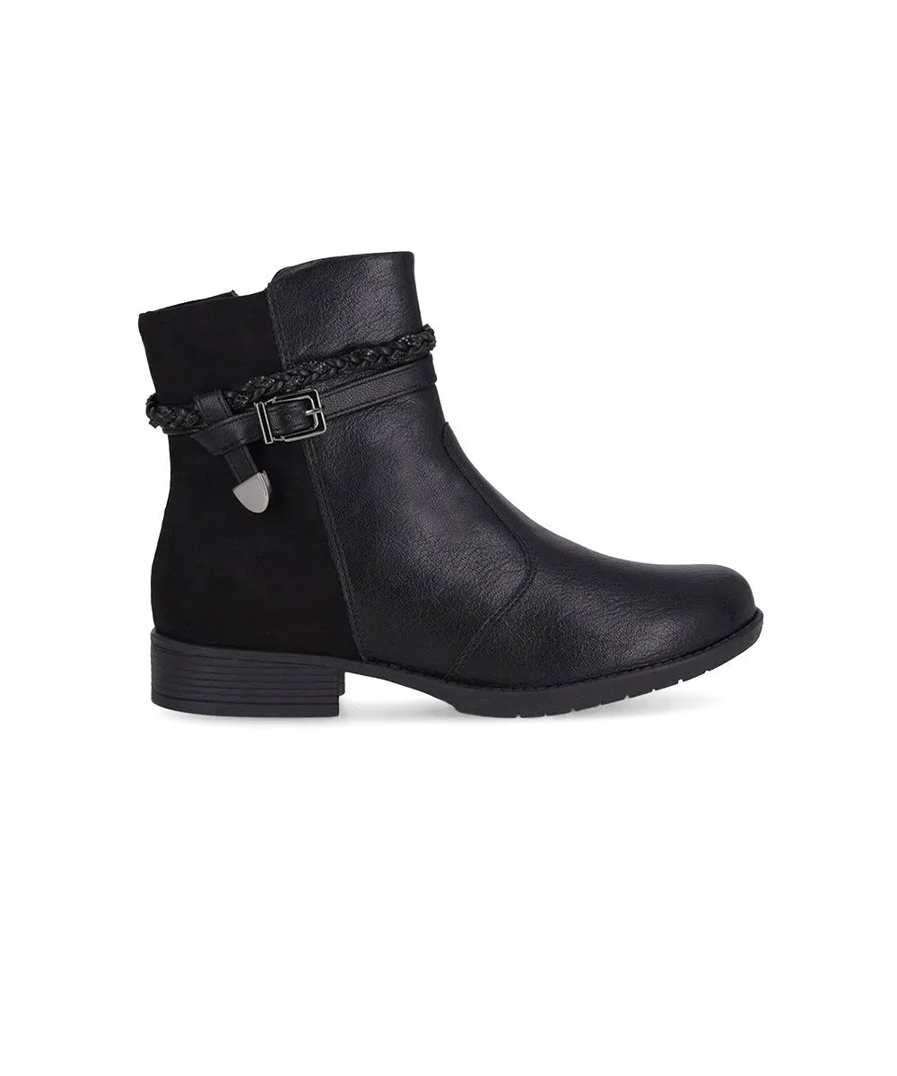 Bota Cano Curto Piccadilly Leci Salto Baixo Preto