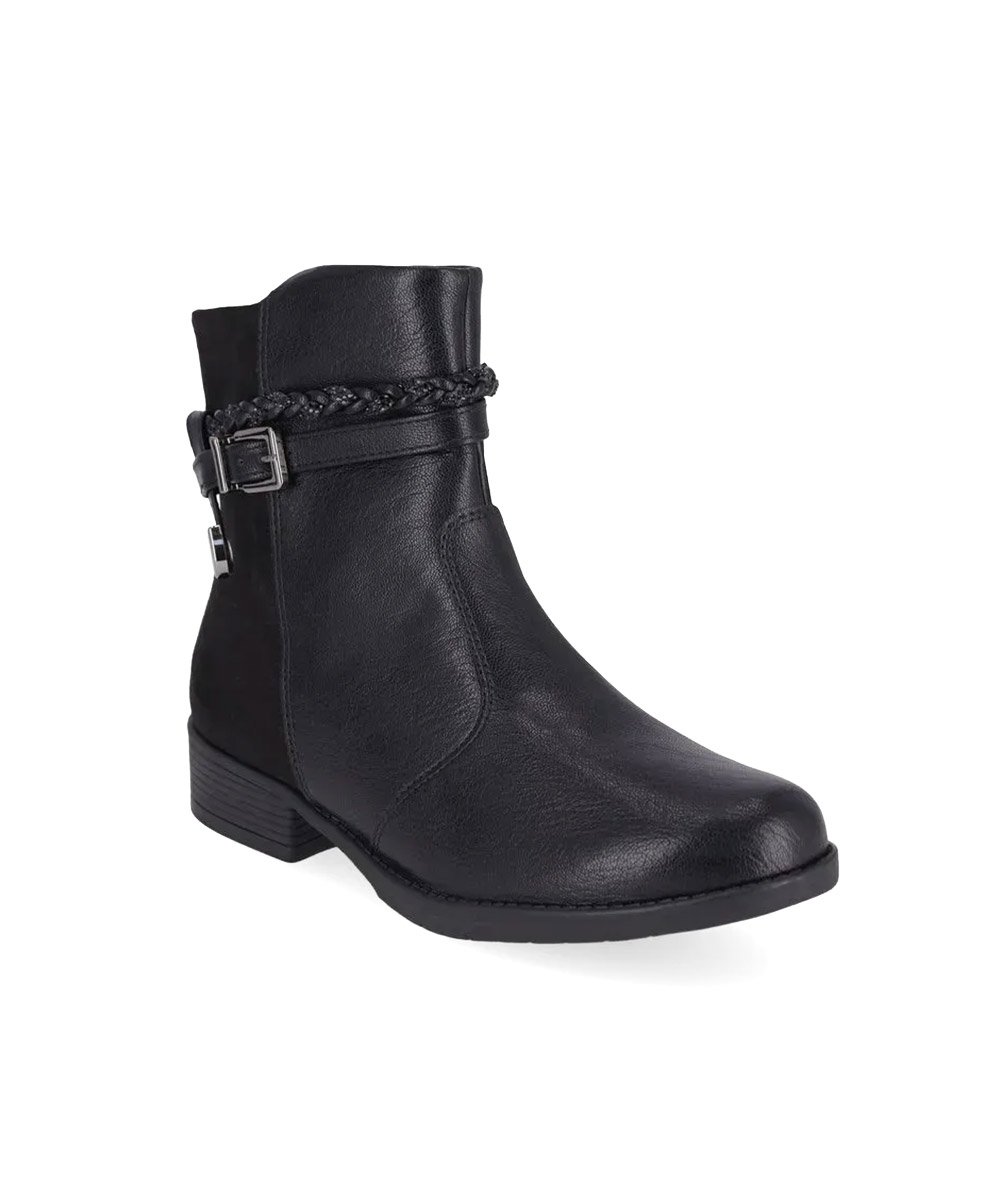 Bota Cano Curto Piccadilly Leci Salto Baixo Preto Preto 3