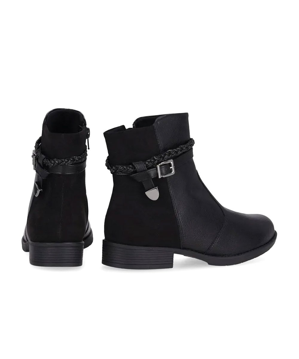 Bota Cano Curto Piccadilly Leci Salto Baixo Preto Preto 6