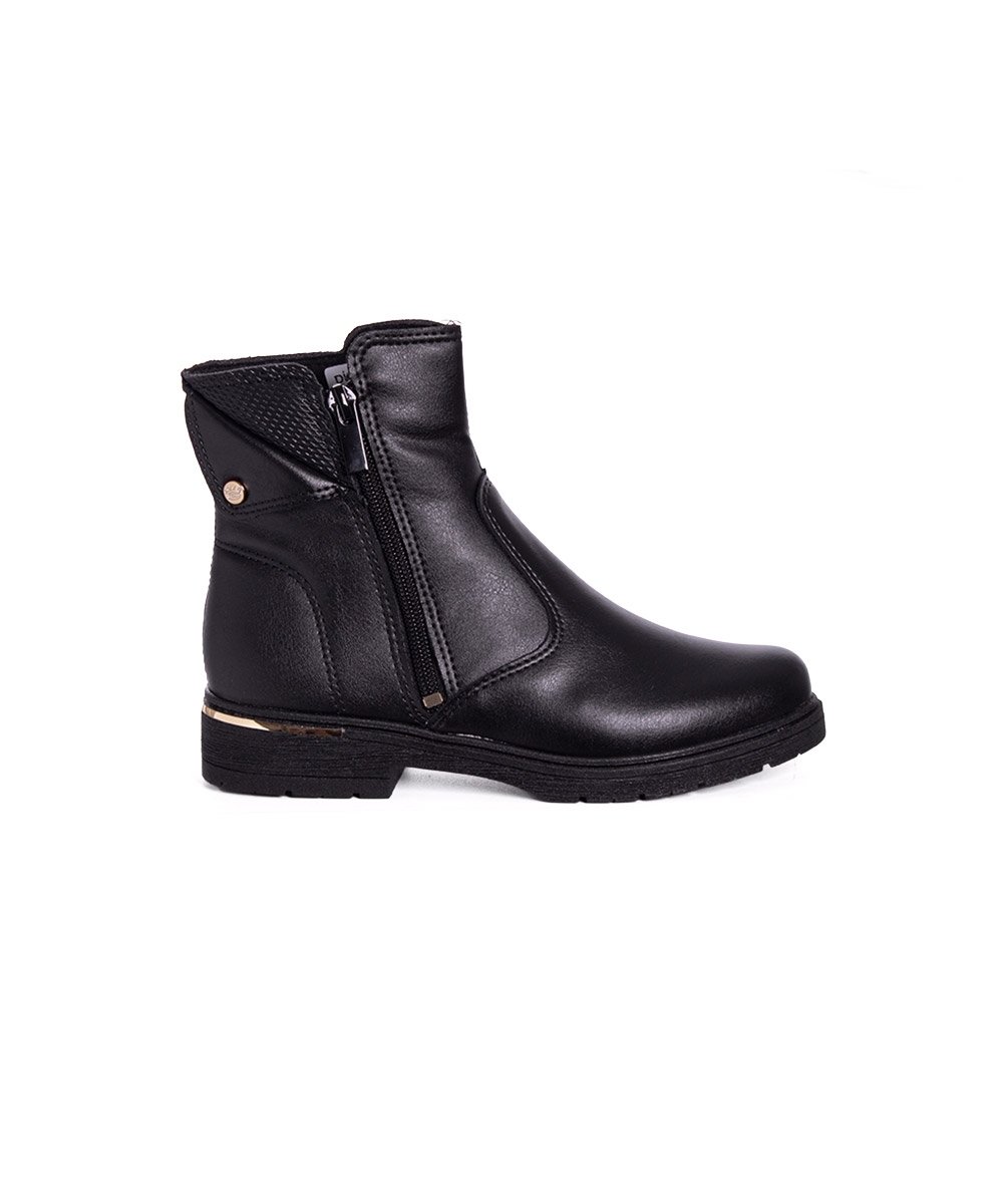 Bota Cano Curto Pink Cats Infantil Preto