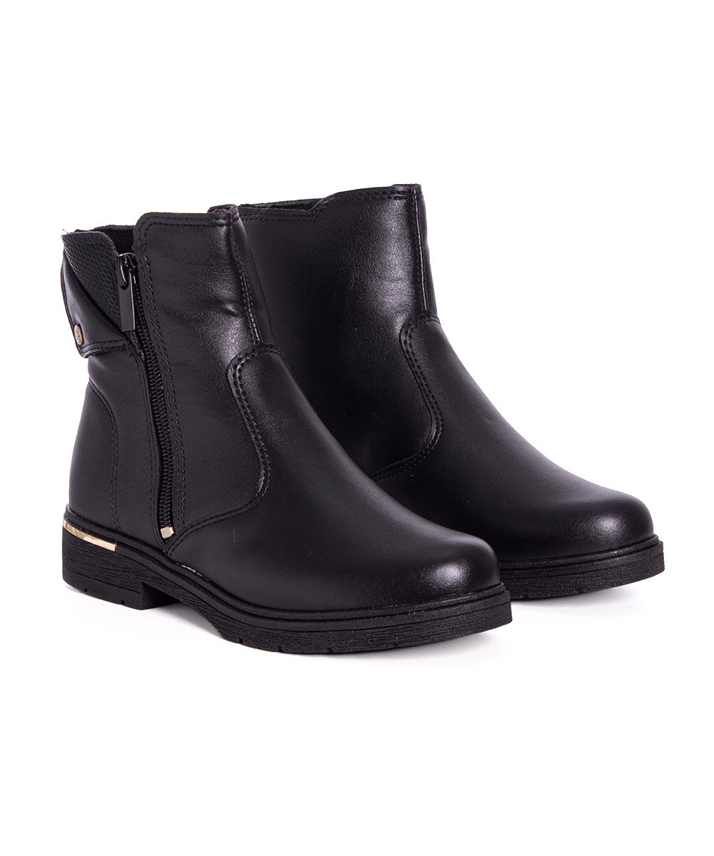 Bota Cano Curto Pink Cats Infantil Preto Preto 3