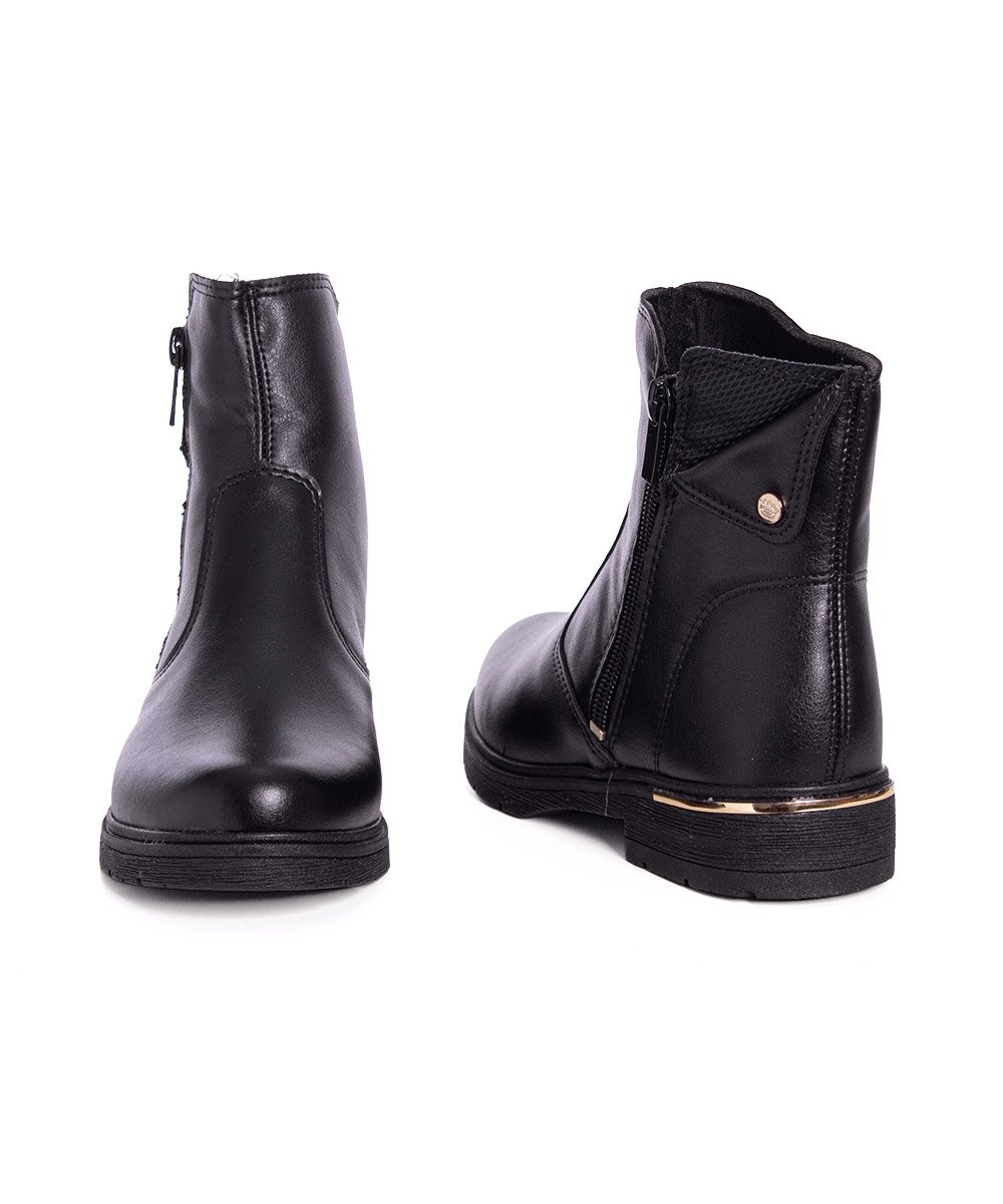 Bota Cano Curto Pink Cats Infantil Preto Preto 5