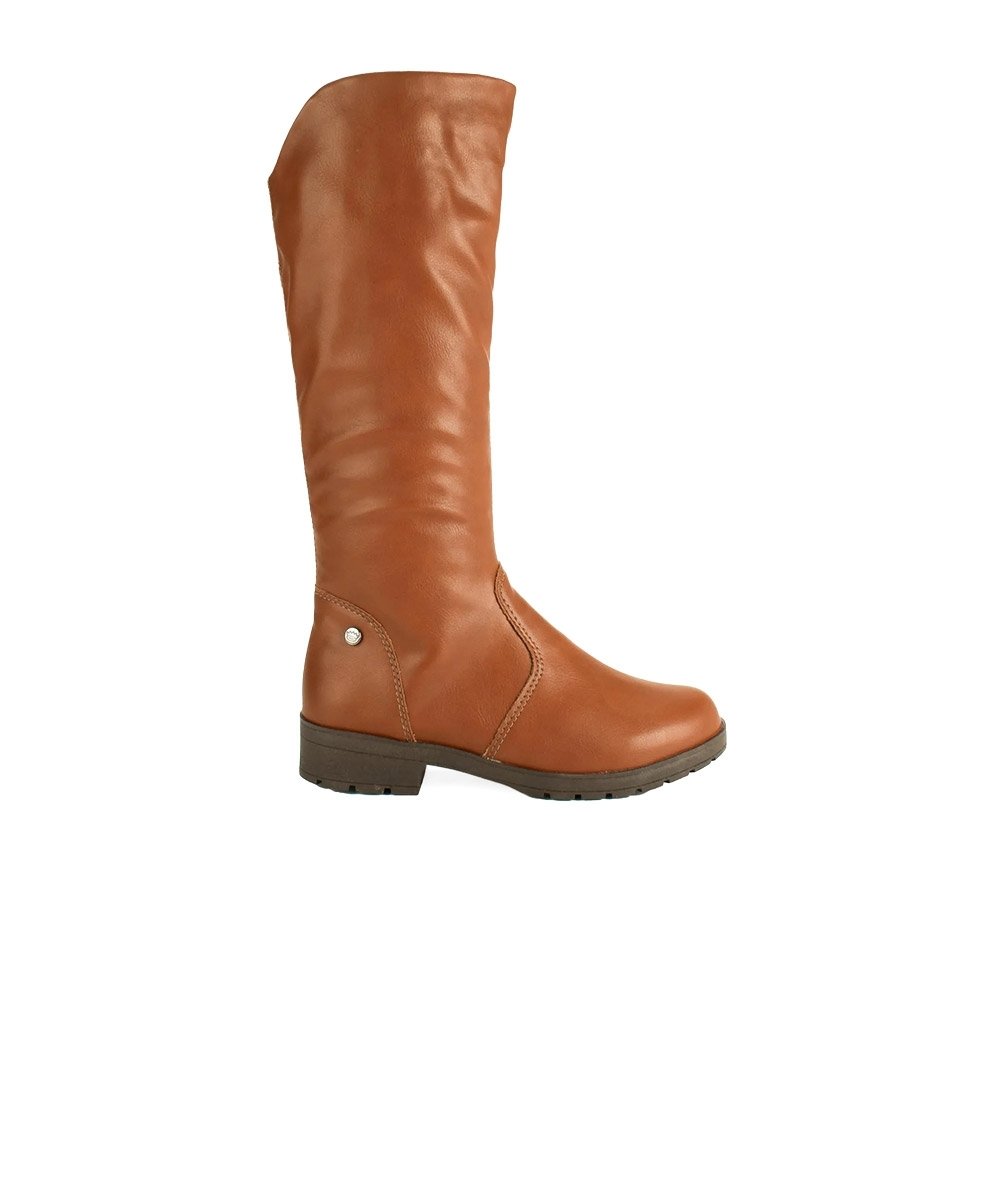 Bota Cano Longo Pink Cats Infantil Marrom